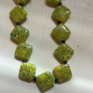 Green Glass Bead Necklace